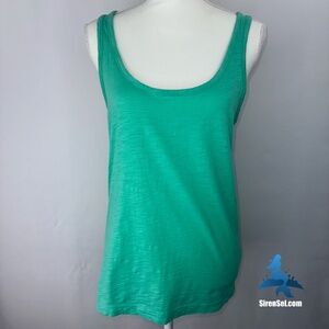 1166 J. Crew Zipperback Tank - Size S - Green